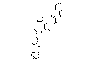 1-cyclohexyl-3-[6-keto-2-[(phenylcarbamoylamino)methyl]-2,3,4,5-tetrahydro-1,5-benzoxazocin-8-yl]urea