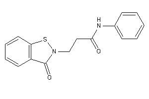 Image of 3-(3-keto-1,2-benzothiazol-2-yl)-N-phenyl-propionamide
