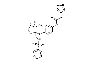 Image of 1-[2-(benzenesulfonamidomethyl)-6-keto-3,4,5,7-tetrahydro-2H-1,5-benzoxazonin-9-yl]-3-isoxazol-4-yl-urea