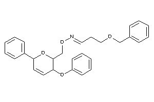 Image of 3-benzoxypropylidene-[(3-phenoxy-6-phenyl-3,6-dihydro-2H-pyran-2-yl)methoxy]amine