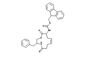 Image of N-(9-benzyl-7,12-diketo-11-oxa-8-azacyclododec-3-en-1-yl)carbamic Acid 9H-fluoren-9-ylmethyl Ester