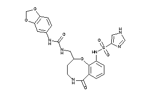 1-(1,3-benzodioxol-5-yl)-3-[[10-(1H-imidazol-4-ylsulfonylamino)-6-keto-2,3,4,5-tetrahydro-1,5-benzoxazocin-2-yl]methyl]urea