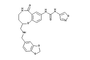 1-isoxazol-4-yl-3-[6-keto-2-[(piperonylamino)methyl]-2,3,4,5-tetrahydro-1,5-benzoxazocin-8-yl]urea