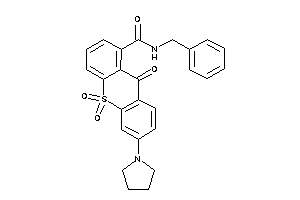 Image of N-benzyl-9,10,10-triketo-6-pyrrolidino-thioxanthene-1-carboxamide