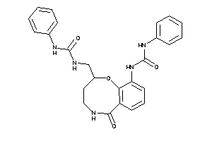 1-[6-keto-2-[(phenylcarbamoylamino)methyl]-2,3,4,5-tetrahydro-1,5-benzoxazocin-10-yl]-3-phenyl-urea