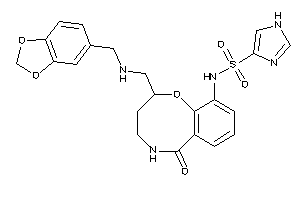 N-[6-keto-2-[(piperonylamino)methyl]-2,3,4,5-tetrahydro-1,5-benzoxazocin-10-yl]-1H-imidazole-4-sulfonamide