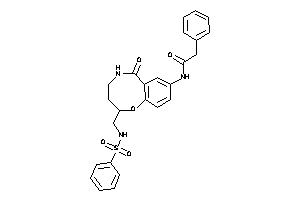 N-[2-(benzenesulfonamidomethyl)-6-keto-2,3,4,5-tetrahydro-1,5-benzoxazocin-8-yl]-2-phenyl-acetamide