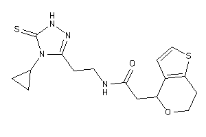 Image of N-[2-(4-cyclopropyl-5-thioxo-1H-1,2,4-triazol-3-yl)ethyl]-2-(6,7-dihydro-4H-thieno[3,2-c]pyran-4-yl)acetamide