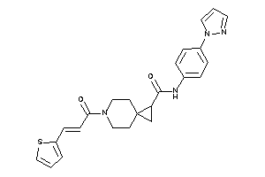 Image of N-(4-pyrazol-1-ylphenyl)-6-[3-(2-thienyl)acryloyl]-6-azaspiro[2.5]octane-2-carboxamide