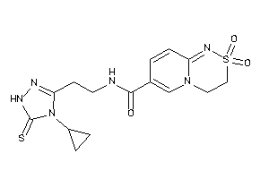 N-[2-(4-cyclopropyl-5-thioxo-1H-1,2,4-triazol-3-yl)ethyl]-2,2-diketo-3,4-dihydropyrido[2,1-c][1,2,4]thiadiazine-7-carboxamide