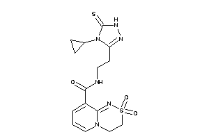 N-[2-(4-cyclopropyl-5-thioxo-1H-1,2,4-triazol-3-yl)ethyl]-2,2-diketo-3,4-dihydropyrido[2,1-c][1,2,4]thiadiazine-9-carboxamide