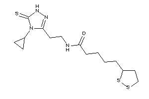 N-[2-(4-cyclopropyl-5-thioxo-1H-1,2,4-triazol-3-yl)ethyl]-5-(dithiolan-3-yl)valeramide