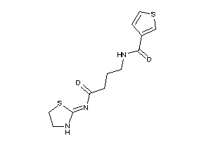Image of N-[4-keto-4-(thiazolidin-2-ylideneamino)butyl]thiophene-3-carboxamide