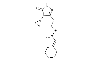 2-cyclohexylidene-N-[2-(4-cyclopropyl-5-thioxo-1H-1,2,4-triazol-3-yl)ethyl]acetamide