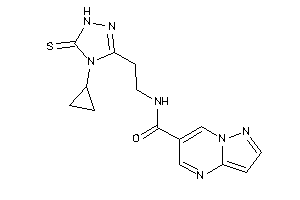 N-[2-(4-cyclopropyl-5-thioxo-1H-1,2,4-triazol-3-yl)ethyl]pyrazolo[1,5-a]pyrimidine-6-carboxamide