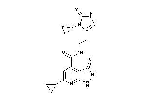 6-cyclopropyl-N-[2-(4-cyclopropyl-5-thioxo-1H-1,2,4-triazol-3-yl)ethyl]-3-keto-1,2-dihydropyrazolo[3,4-b]pyridine-4-carboxamide