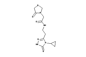 N-[2-(4-cyclopropyl-5-thioxo-1H-1,2,4-triazol-3-yl)ethyl]-2-(4-ketothiazolidin-3-yl)acetamide