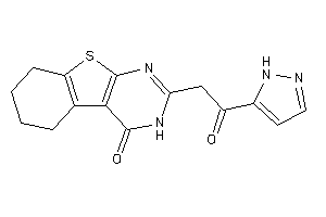 2-[2-keto-2-(1H-pyrazol-5-yl)ethyl]-5,6,7,8-tetrahydro-3H-benzothiopheno[2,3-d]pyrimidin-4-one