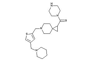 Piperazino-[6-[[4-(piperidinomethyl)-2-thienyl]methyl]-6-azaspiro[2.5]octan-2-yl]methanone