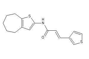 N-(5,6,7,8-tetrahydro-4H-cyclohepta[b]thiophen-2-yl)-3-(3-thienyl)acrylamide