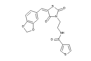 N-[2-(2,4-diketo-5-piperonylidene-thiazolidin-3-yl)ethyl]thiophene-3-carboxamide