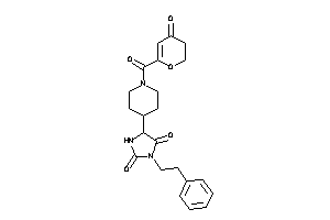 Image of 5-[1-(4-keto-2,3-dihydropyran-6-carbonyl)-4-piperidyl]-3-phenethyl-hydantoin