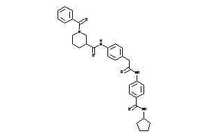 1-benzoyl-N-[4-[2-[4-(cyclopentylcarbamoyl)anilino]-2-keto-ethyl]phenyl]nipecotamide