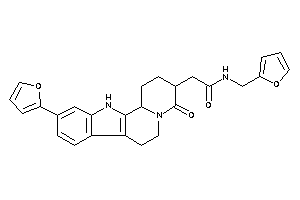 N-(2-furfuryl)-2-[10-(2-furyl)-4-keto-2,3,6,7,12,12b-hexahydro-1H-pyrido[2,1-a]$b-carbolin-3-yl]acetamide