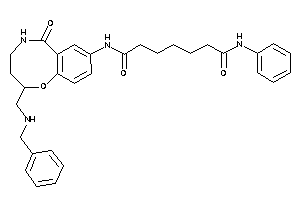 Image of N'-[2-[(benzylamino)methyl]-6-keto-2,3,4,5-tetrahydro-1,5-benzoxazocin-8-yl]-N-phenyl-pimelamide
