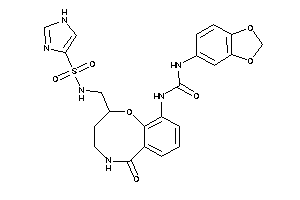 1-(1,3-benzodioxol-5-yl)-3-[2-[(1H-imidazol-4-ylsulfonylamino)methyl]-6-keto-2,3,4,5-tetrahydro-1,5-benzoxazocin-10-yl]urea