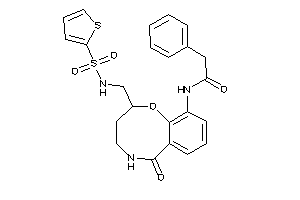 N-[6-keto-2-[(2-thienylsulfonylamino)methyl]-2,3,4,5-tetrahydro-1,5-benzoxazocin-10-yl]-2-phenyl-acetamide