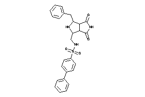 Image of N-[(4-benzyl-1,3-diketo-4,5,6,6a-tetrahydro-3aH-pyrrolo[3,4-c]pyrrol-6-yl)methyl]-4-phenyl-benzenesulfonamide
