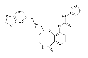 1-isoxazol-4-yl-3-[6-keto-2-[(piperonylamino)methyl]-2,3,4,5-tetrahydro-1,5-benzoxazocin-10-yl]urea