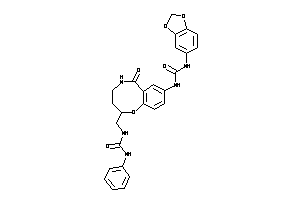 1-(1,3-benzodioxol-5-yl)-3-[6-keto-2-[(phenylcarbamoylamino)methyl]-2,3,4,5-tetrahydro-1,5-benzoxazocin-8-yl]urea