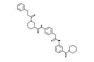 1-hydrocinnamoyl-N-[4-[2-keto-2-[3-(piperidine-1-carbonyl)anilino]ethyl]phenyl]nipecotamide