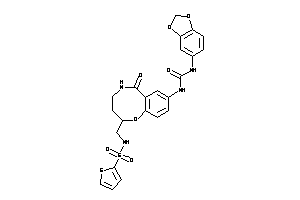 1-(1,3-benzodioxol-5-yl)-3-[6-keto-2-[(2-thienylsulfonylamino)methyl]-2,3,4,5-tetrahydro-1,5-benzoxazocin-8-yl]urea