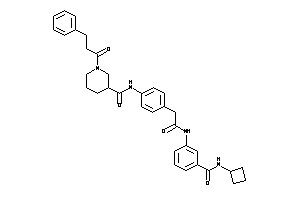 Image of N-[4-[2-[3-(cyclobutylcarbamoyl)anilino]-2-keto-ethyl]phenyl]-1-hydrocinnamoyl-nipecotamide