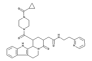2-[1-[4-(cyclopropanecarbonyl)piperazine-1-carbonyl]-4-keto-2,3,6,7,12,12b-hexahydro-1H-pyrido[2,1-a]$b-carbolin-3-yl]-N-[2-(2-pyridyl)ethyl]acetamide