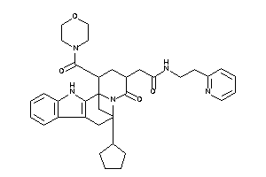 Image of 2-[12b-(2-cyclopentylethyl)-4-keto-1-(morpholine-4-carbonyl)-1,2,3,6,7,12-hexahydropyrido[2,1-a]$b-carbolin-3-yl]-N-[2-(2-pyridyl)ethyl]acetamide