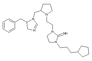 [1-[2-[2-[(5-benzyl-2-imidazolin-1-yl)methyl]pyrrolidino]ethyl]-3-(3-cyclopentylpropyl)imidazolidin-2-ylidene]amine