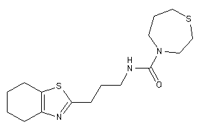 N-[3-(4,5,6,7-tetrahydro-1,3-benzothiazol-2-yl)propyl]-1,4-thiazepane-4-carboxamide