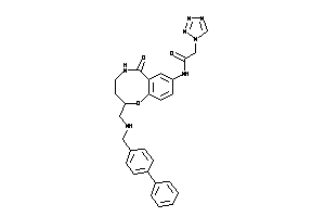 N-[6-keto-2-[[(4-phenylbenzyl)amino]methyl]-2,3,4,5-tetrahydro-1,5-benzoxazocin-8-yl]-2-(tetrazol-1-yl)acetamide