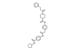 Image of N-[4-[2-[4-(cyclopentylcarbamoyl)anilino]-2-keto-ethyl]phenyl]-1-hydrocinnamoyl-isonipecotamide