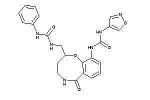 1-isoxazol-4-yl-3-[6-keto-2-[(phenylcarbamoylamino)methyl]-2,3,4,5-tetrahydro-1,5-benzoxazocin-10-yl]urea