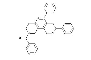 Image of (6,8-diphenyl-1,3,4,7,8,10-hexahydropyrano[4,3-c][1,6]naphthyridin-2-yl)-(3-pyridyl)methanone