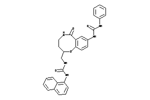 1-[6-keto-2-[(1-naphthylcarbamoylamino)methyl]-2,3,4,5-tetrahydro-1,5-benzoxazocin-8-yl]-3-phenyl-urea