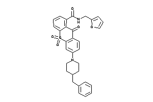 Image of 6-(4-benzylpiperidino)-N-(2-furfuryl)-9,10,10-triketo-thioxanthene-1-carboxamide