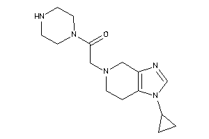 2-(1-cyclopropyl-6,7-dihydro-4H-imidazo[4,5-c]pyridin-5-yl)-1-piperazino-ethanone