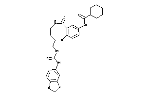 N-[2-[(1,3-benzodioxol-5-ylcarbamoylamino)methyl]-6-keto-2,3,4,5-tetrahydro-1,5-benzoxazocin-8-yl]cyclohexanecarboxamide