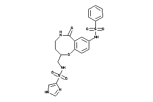 N-[[8-(benzenesulfonamido)-6-keto-2,3,4,5-tetrahydro-1,5-benzoxazocin-2-yl]methyl]-1H-imidazole-4-sulfonamide